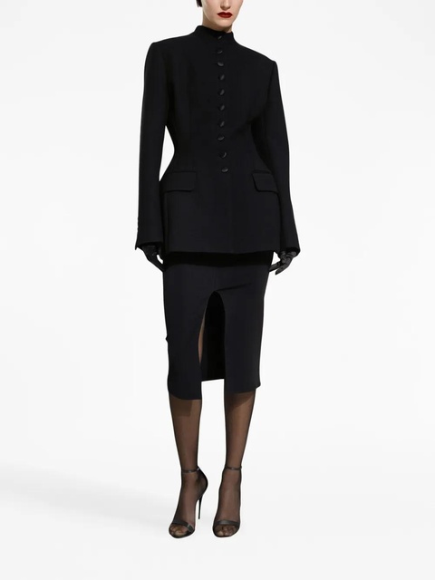 Dolce & Gabbana band-collar single-breasted blazer - Black - zdjęcie produktu nr 2