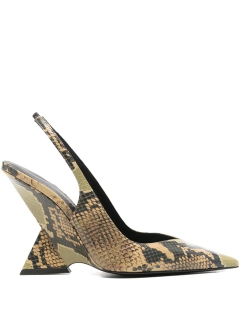 The Attico 105mm snake-print pumps - Green - zdjęcie produktu nr 1