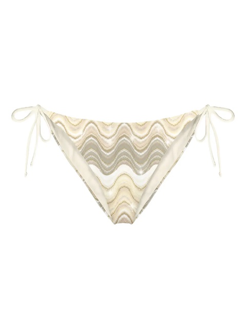 MC2 Saint Barth Sadie Marielle wave-pattern bikini bottom - Neutrals - zdjęcie produktu nr 1