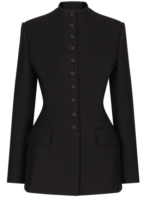 Dolce & Gabbana band-collar single-breasted blazer - Black - zdjęcie produktu nr 1