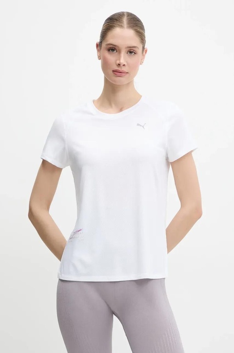Puma t-shirt do biegania damski kolor biały 526659 - zdjęcie produktu nr 1