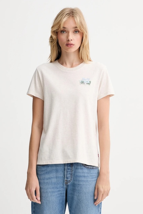 Levi's t-shirt bawełniany damski kolor beżowy 17369 - zdjęcie produktu nr 1
