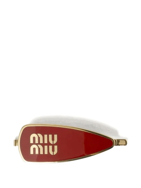 Miu Miu logo-detail hair clip - Red - zdjęcie produktu nr 2
