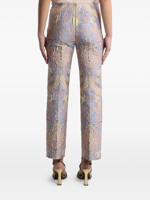 ETRO floral-jacquard trousers - Blue - zdjęcie produktu nr 2