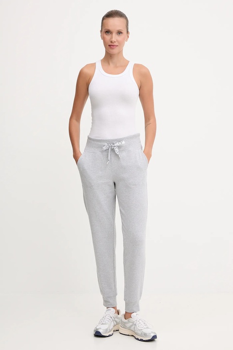Dkny spodnie dresowe damskie kolor szary gładkie DP5P3496 - zdjęcie produktu nr 2