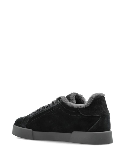 Dolce & Gabbana logo-detail suede trainers - Black - zdjęcie produktu nr 2