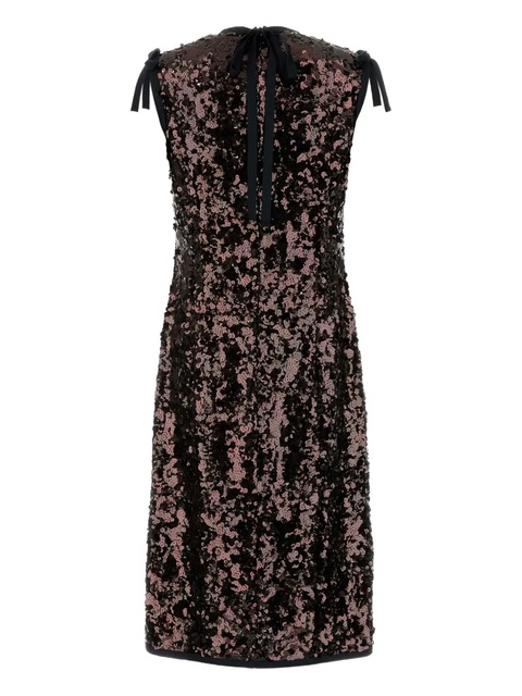 Prada sequin tie-detail midi dress - Pink - zdjęcie produktu nr 1