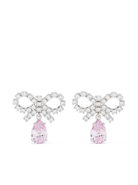 Self-Portrait bow-detail earrings - Silver - zdjęcie produktu nr 1