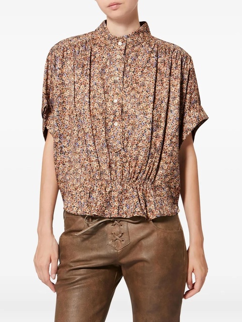 ISABEL MARANT Azalea floral button top - Brown - zdjęcie produktu nr 2