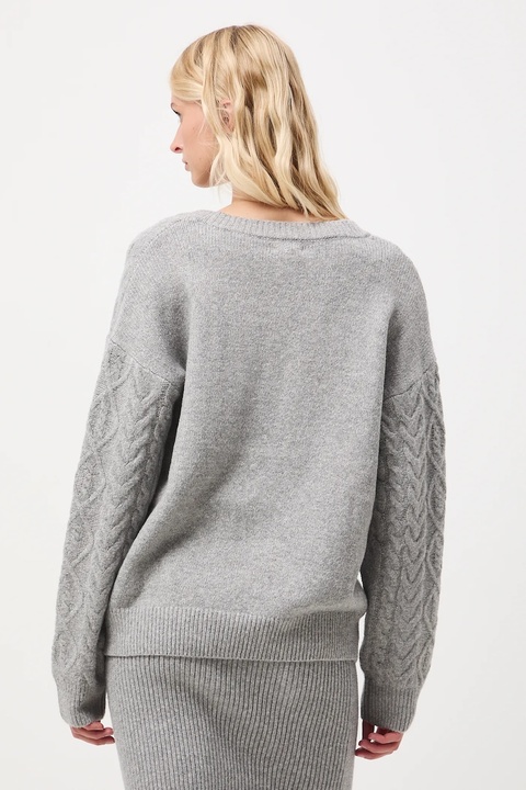 Medicine sweter damski kolor szary ciepły - zdjęcie produktu nr 2