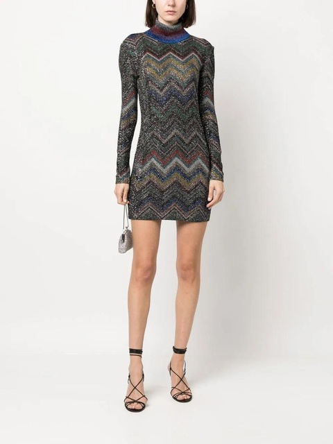 Missoni zig-zag knitted minidress - Black - zdjęcie produktu nr 2