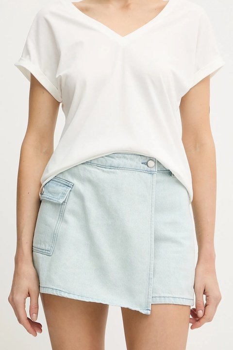 Morgan spódnicospodnie jeansowe damskie kolor niebieski gładkie high waist SHAZAZ - zdjęcie produktu nr 1