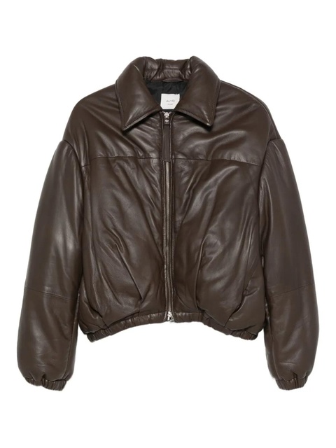 Alysi quilted leather jacket - Brown - zdjęcie produktu nr 1