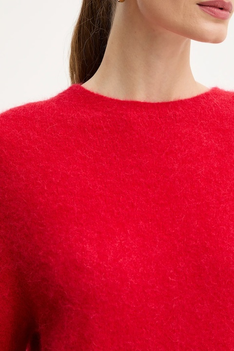 Marella sweter z dodatkiem wełny damski kolor beżowy 2523366352200 - zdjęcie produktu nr 2