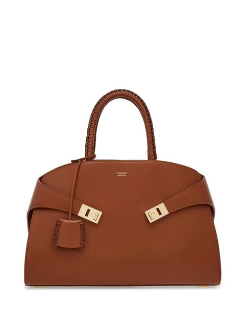 Ferragamo medium The Hug leather tote bag - Brown - zdjęcie produktu nr 1