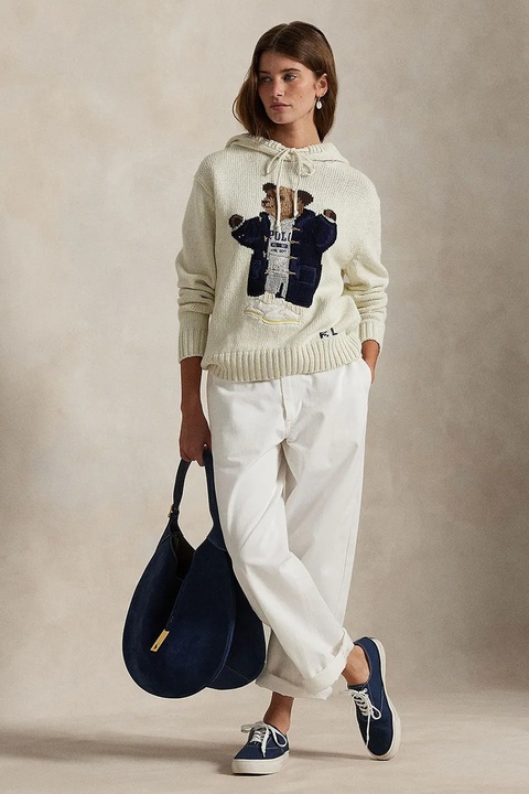 Polo Ralph Lauren sweter z domieszką lnu damski kolor beżowy 211972802 - zdjęcie produktu nr 2