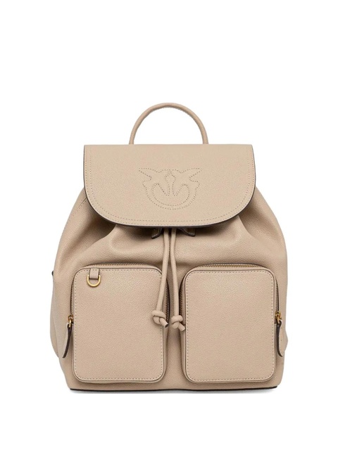 PINKO logo-debossed backpack - Neutrals - zdjęcie produktu nr 1
