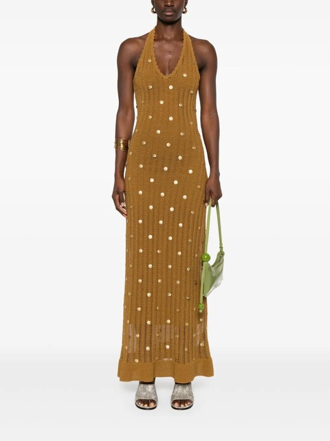 SANDRO embellished maxi dress - Brown - zdjęcie produktu nr 2
