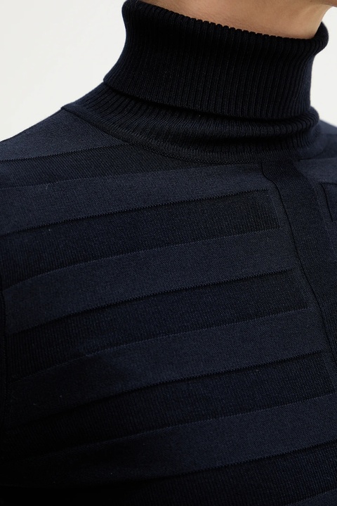 Morgan sweter damski kolor granatowy lekki z golfem MENTHYO - zdjęcie produktu nr 2