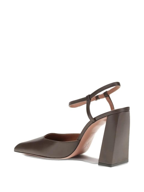 Amina Muaddi 95mm Charlotte Pumps - Brown - zdjęcie produktu nr 2
