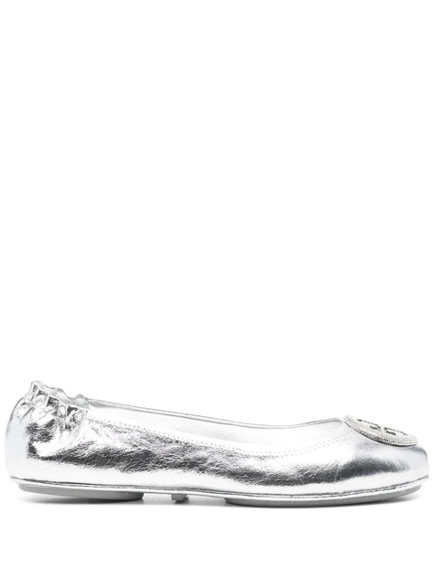 Tory Burch Minnie Travel ballet flats - Silver - zdjęcie produktu nr 1