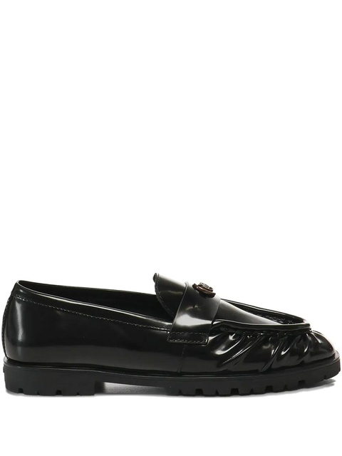 PINKO pleated logo-plaque loafers - Blacks and greys - zdjęcie produktu nr 1