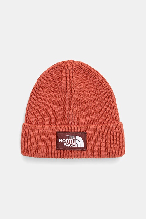 The North Face czapka TNF Logo Box kolor pomarańczowy NF0A8CHEEED1 - zdjęcie produktu nr 1