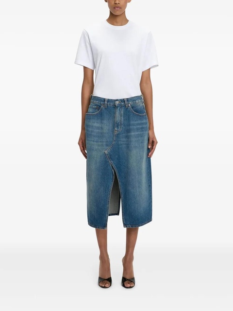 Victoria Beckham Kick denim midi skirt - Blue - zdjęcie produktu nr 1