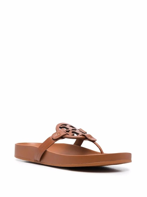 Tory Burch logo-patch sandals - Brown - zdjęcie produktu nr 2