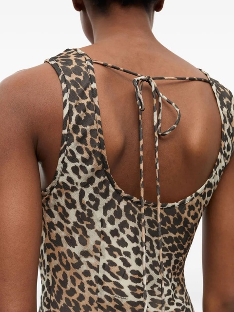 GANNI leopard-print dress - Neutrals - zdjęcie produktu nr 2