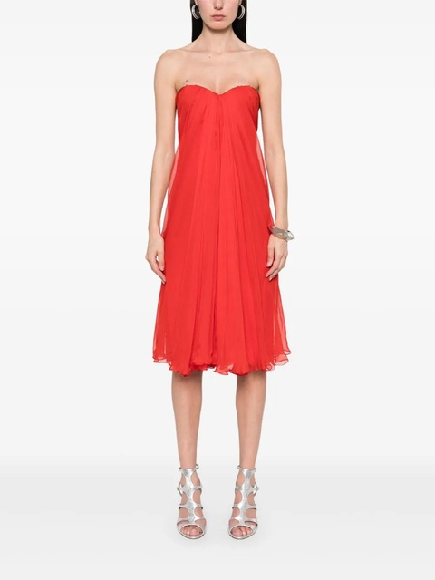 Alexander McQueen strapless dress - Red - zdjęcie produktu nr 2