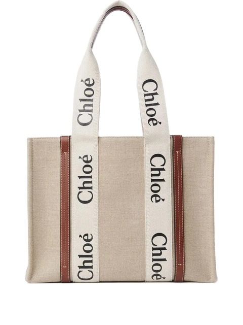 Chloé logo-strap tote bag - Neutrals - zdjęcie produktu nr 1