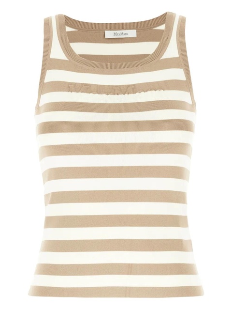 Max Mara striped-pattern ribbed-knit top - White - zdjęcie produktu nr 2