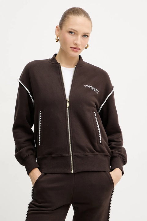 Twinset dres damski kolor brązowy 252LI2JCC - zdjęcie produktu nr 2
