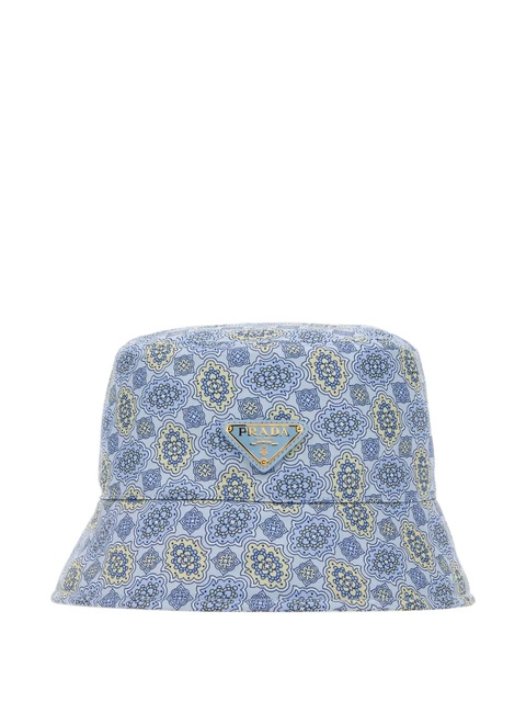 Prada printed bucket hat - Blue - zdjęcie produktu nr 1