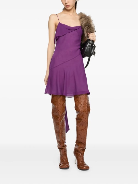 Acne Studios ruffled bow dress - Purple - zdjęcie produktu nr 1