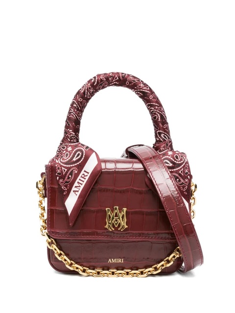 AMIRI crocodile-effect scarf-handle tote bag - Red - zdjęcie produktu nr 1