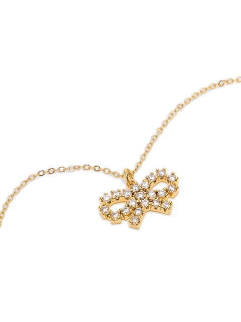 Self-Portrait bow-shaped pendant necklace - Gold - zdjęcie produktu nr 1