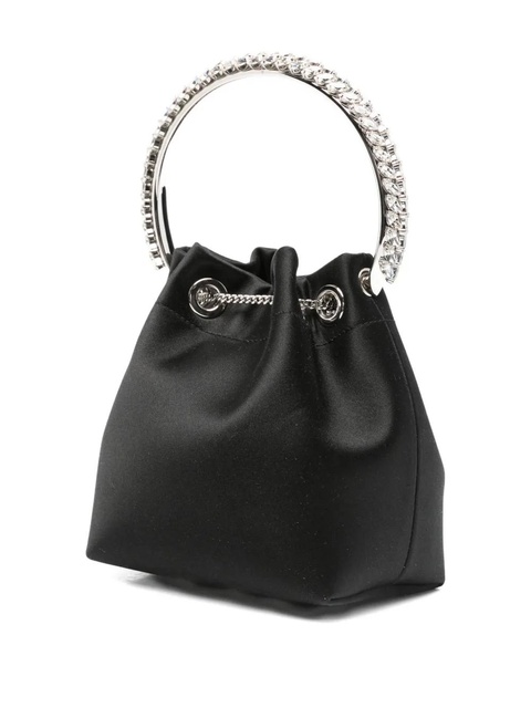 Jimmy Choo Bon Bon crystal-embellished drawstring bag - Black - zdjęcie produktu nr 1