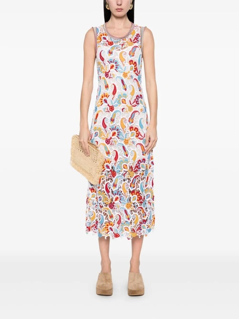 ETRO floral-lace midi dress - White - zdjęcie produktu nr 2