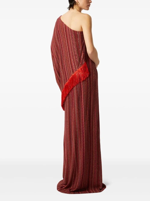 Missoni zigzag one-shoulder dress - Red - zdjęcie produktu nr 2