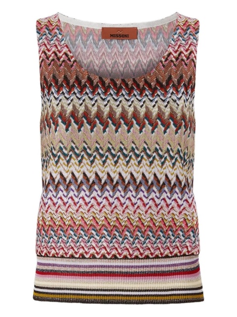 Missoni zigzag knit top - Red - zdjęcie produktu nr 1