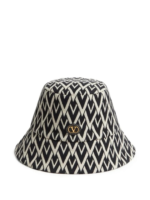 Valentino Garavani Toute La V wool bucket hat - Black - zdjęcie produktu nr 1