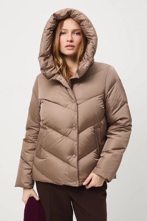 Medicine kurtka puchowa kolor beżowy - zdjęcie produktu nr 1