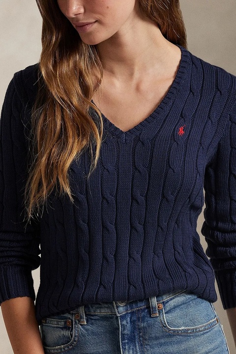 Polo Ralph Lauren sweter bawełniany kolor granatowy lekki 211891641 - zdjęcie produktu nr 2