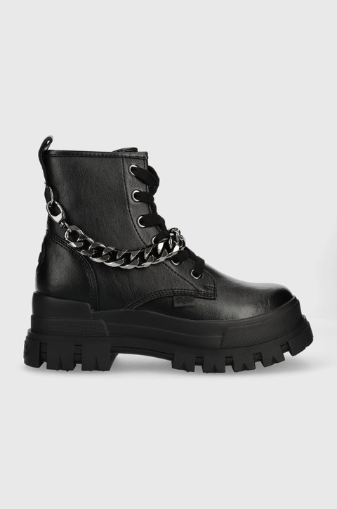 Buffalo workery Aspha RLD Chain damskie kolor czarny na platformie 1622072 - zdjęcie produktu nr 1