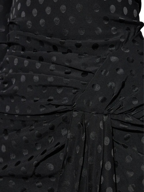 ISABEL MARANT draped polka-dot mini dress - Black - zdjęcie produktu nr 2