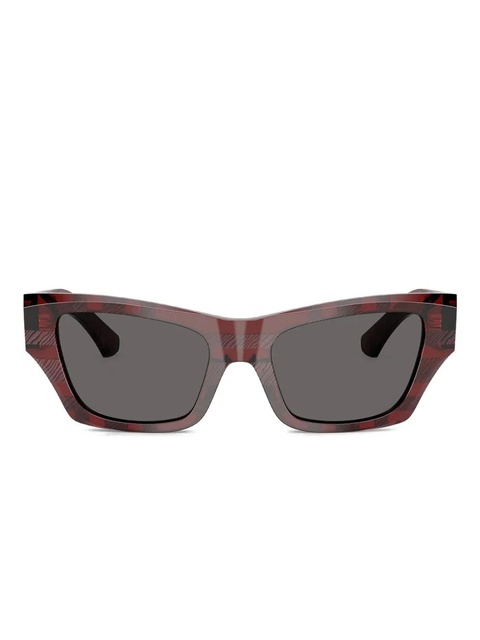 Burberry Eyewear check-pattern square sunglasses - Red - zdjęcie produktu nr 1