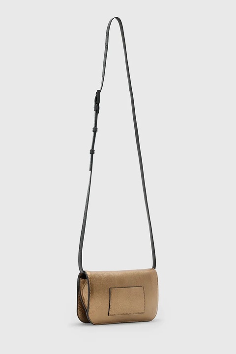 AllSaints torebka skórzana MAEVE kolor złoty W275XD - zdjęcie produktu nr 2