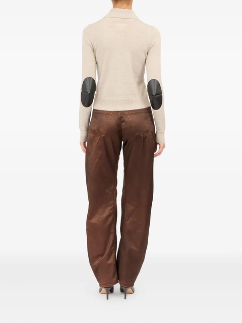 MM6 Maison Margiela spread-collar cardigan - Neutrals - zdjęcie produktu nr 2